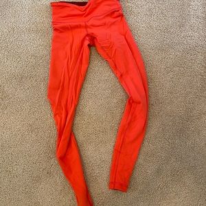 Lululemon Vintage orange red reversible leggings